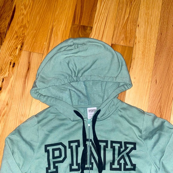 Dark Mint VS PINK Everyday Zip Up Hoodie💚 - Picture 5 of 5